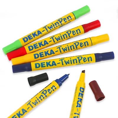 Marker textil cu capete duble Deka TwinPen - in diverse culori