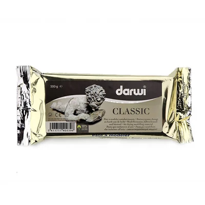 Darwi Classic plastilină cu uscare la aer, 500 g - alb