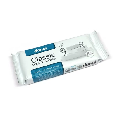 Darwi Classic plastilină cu uscare la aer, 500 g - alb