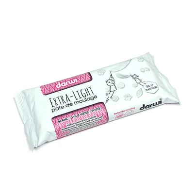 Darwi Extra Light plastilină cu uscare la aer, 160 g - alb