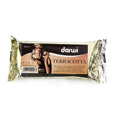 Darwi Terracotta plastilină cu uscare la aer, 500 g - teracota