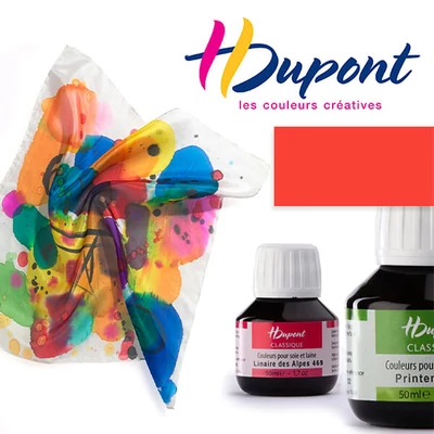 H Dupont Classique vopsea de mătase, fixare cu abur  50 ml - 427 roșu mac, coquelicot