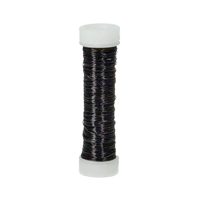 Sârmă de bijuterii, 0,3 mm, 25 m - negru metalic