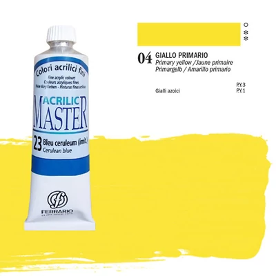 Ferrario Master vopsea acrilică, 60 ml - 04, primary yellow