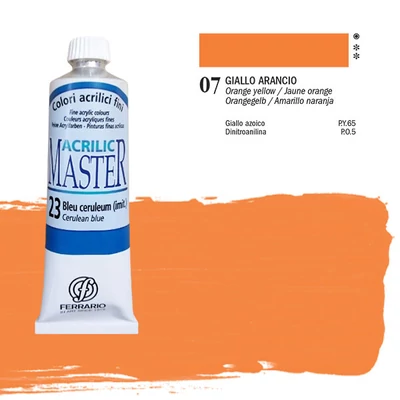 Ferrario Master vopsea acrilică, 60 ml - 07, orange yellow