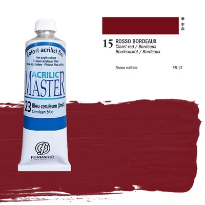 Ferrario Master vopsea acrilică, 60 ml - 15, claret red