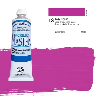 Ferrario Master vopsea acrilică, 60 ml - 18, deep pink