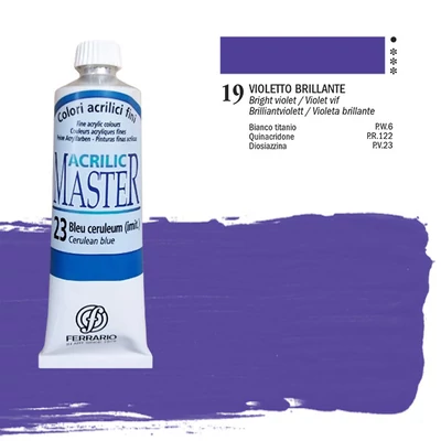 Ferrario Master vopsea acrilică, 60 ml - 19, bright violet