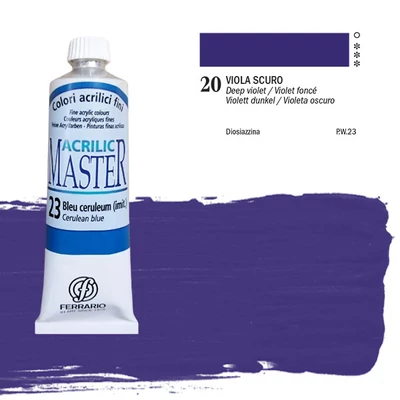 Ferrario Master vopsea acrilică, 60 ml - 20, deep violet