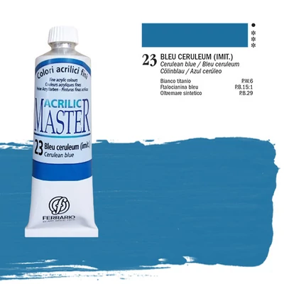 Ferrario Master vopsea acrilică, 60 ml - 23, cerulean blue