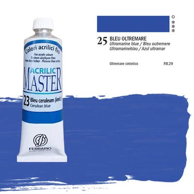 Ferrario Master vopsea acrilică, 60 ml - 25, ultramarine blue