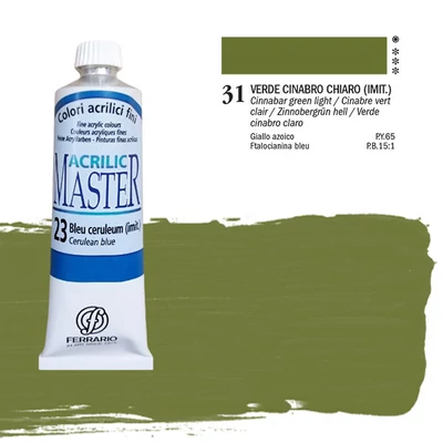 Ferrario Master vopsea acrilică, 60 ml - 31, cinnabar green light