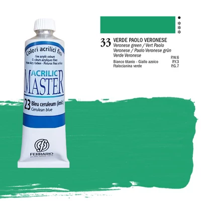 Ferrario Master vopsea acrilică, 60 ml - 33, veronese green