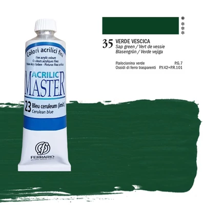 Ferrario Master vopsea acrilică, 60 ml - 35, sap green