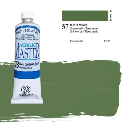 Ferrario Master vopsea acrilică, 60 ml - 37, green earth