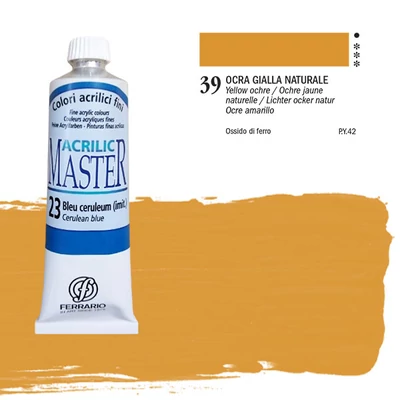 Ferrario Master vopsea acrilică, 60 ml - 39, yellow ochre