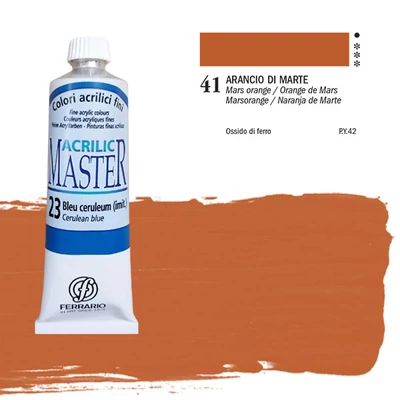 Ferrario Master vopsea acrilică, 60 ml - 41, mars orange