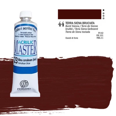 Ferrario Master vopsea acrilică, 60 ml - 44, burnt sienna