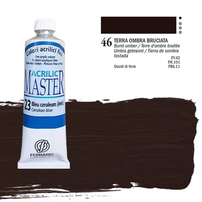 Ferrario Master vopsea acrilică, 60 ml - 46, burnt umber