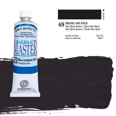 Ferrario Master vopsea acrilică, 60 ml - 48, vandyck brown