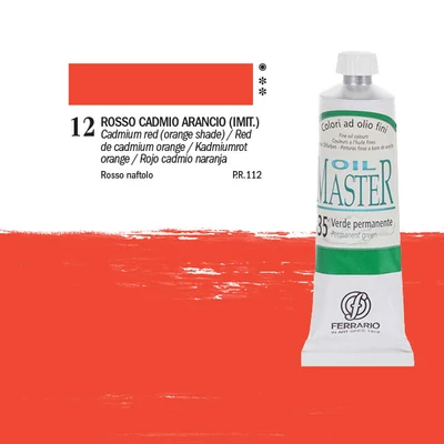 Ferrario Master Culori ulei, 60 ml - 12, cadmium red/orange shade