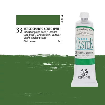 Ferrario Master Culori ulei, 60 ml - 33, cinnabar green deep
