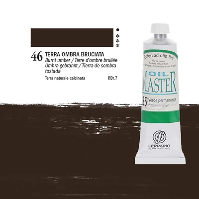 Ferrario Master Culori ulei, 60 ml - 46, burnt umber