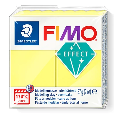 Plastilină care se întărește la coacere  FIMO Effect, 57 g - galben translucid (8020-104)