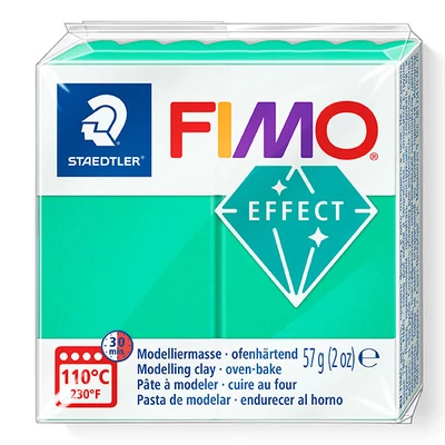 Plastilină care se întărește la coacere  FIMO Effect, 57 g - verde translucid (8020-504)