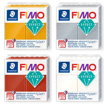FIMO EFFECT plastilină care se întărește la coacere , metalica - in diverse culori