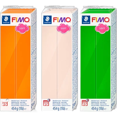 Plastilină FIMO SOFT care se întărește la coacere , 454 g - in diverse culori