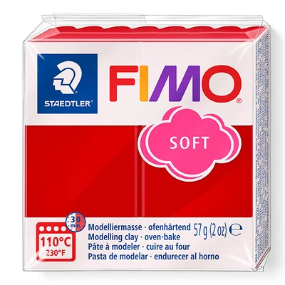 Plastilină FIMO SOFT care se întărește la coacere , 57 g - rosu de Craciun (8020-2)