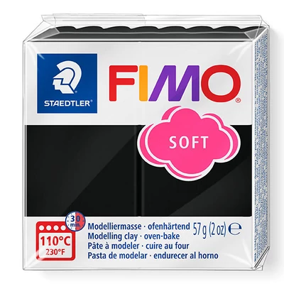 Plastilină FIMO SOFT care se întărește la coacere , 57 g - neagra (8020-9)