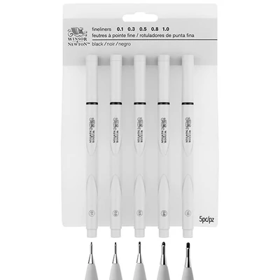 Fineliner linere în set, negru - 5 buc-os
