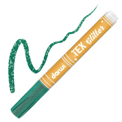 Marker textil Darwi Tex Glitter pentru material închis  - verde închis
