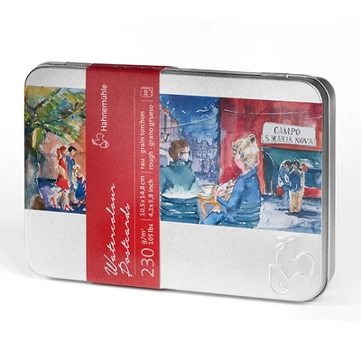 Hahnemühle Watercolour Postcards cărți poștale din hârtie acuarelă, 230 g, 10,5x14,8 cm, 30 buc - rugoase