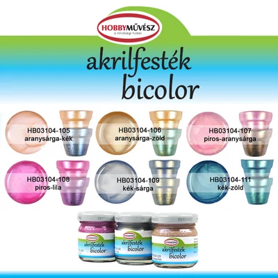 Vopsea acrilică hobby Artist, 40 ml - bicolor, in diverse culori