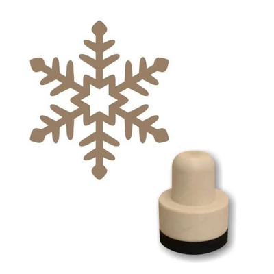 Ștampilă, rotundă, 3 cm - Ștampilă foam - Fulg de zăpadă 2