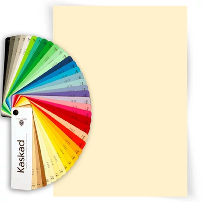 Hârtie colorată xerox  Kaskad , A/4, 80 g, 10 db - 53, galben deschis, Wheatear yellow