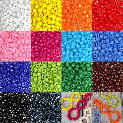 Mărgele rocailles , culoare solidă, 4 mm - în diverse culori