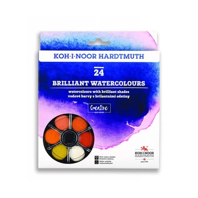 Set de acuarelă KOH-I-NOOR Brilliant Watercolors (Anilinky) - 24 buc