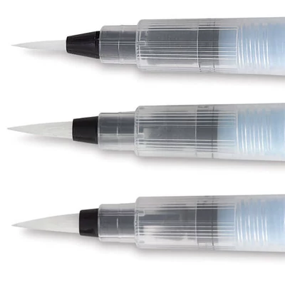 Sakura Koi pensulă cu rezervor de apă  , 4 ml - rotund , L