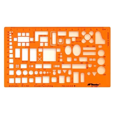 Șablon de design interior Leniar, 1:100