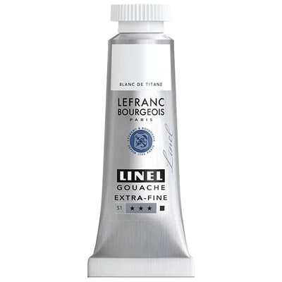 L&B Linel extra fine vopsea gouache, 14 ml - 008, titanium white