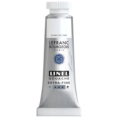 L&B Linel extra fine vopsea gouache, 14 ml - 009, zinc white