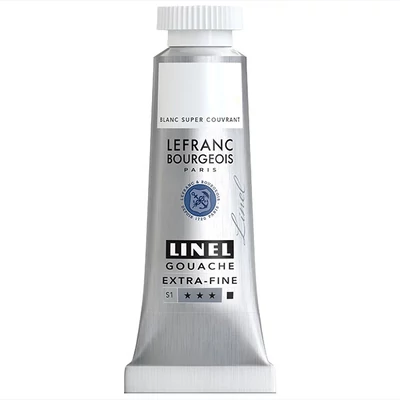 L&B Linel extra fine vopsea gouache, 14 ml - 012, super hiding white