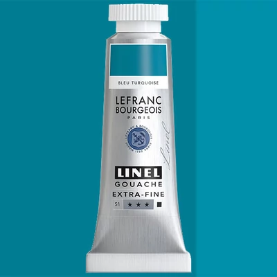 L&B Linel extra fine vopsea gouache, 14 ml - 050, turquoise blue