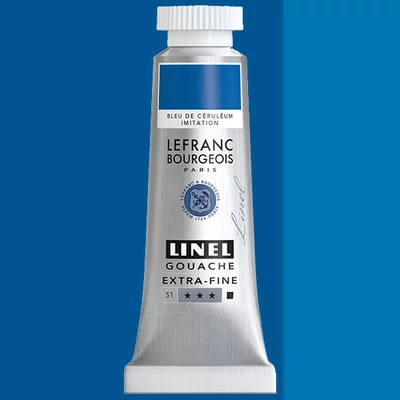 L&B Linel extra fine vopsea gouache, 14 ml - 065, cerulean blue imitation