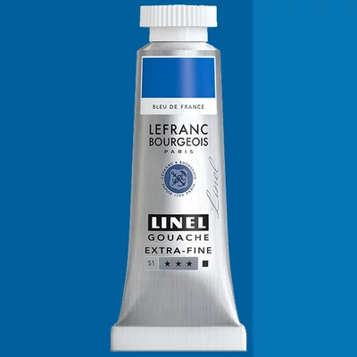 L&B Linel extra fine vopsea gouache, 14 ml - 076, france blue