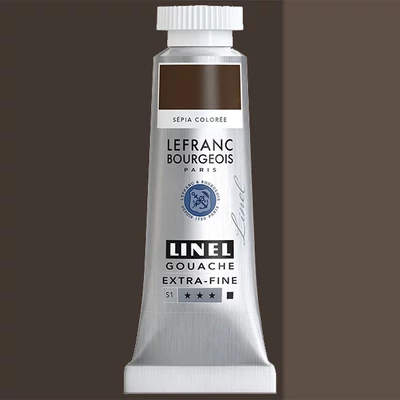 L&B Linel extra fine vopsea gouache, 14 ml - 120, warm sepia